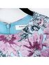 Babaton 100% Polyester Floral Multi Color Blue Purple Casual Dress Size 2 - photo 3