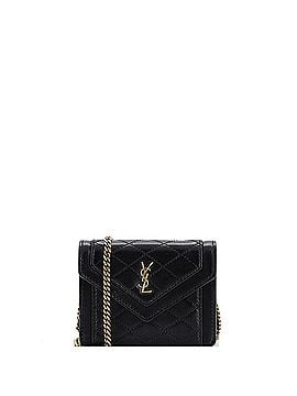 Saint Laurent Gaby Envelope Chain Crossbody Bag Quilted Leather Micro (view 1)