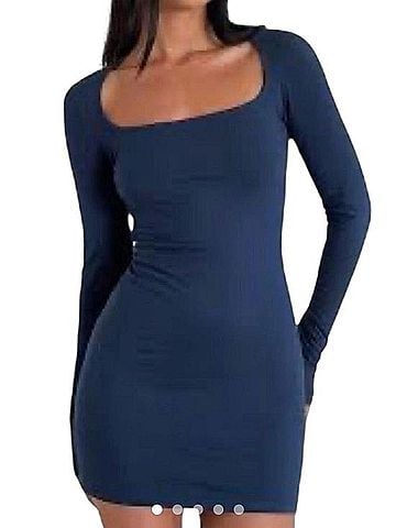 Abercrombie & Fitch Ponte Mini Dress Casual Dress (view 1)