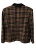 Jones New York 100% Wool 100% Cotton Plaid Brown Black Blazer Size 14 - photo 2