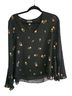 Lauren Conrad 100% Polyester 100% Nylon Floral Black Blouse Size M - photo 1