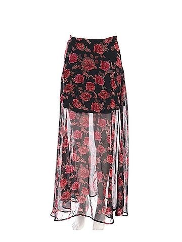 Forever 21 floral mesh maxi skirt Casual Skirt (view 1)