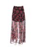 Forever 21 Floral Black Pink Casual Skirt Size M - photo 2