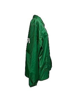 Céline Celine Logo-Print Coach Jacket in Green Polyamide (view 2)