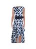 Kay Unger 100% Polyester Polka Dots Blue White Cocktail Dress Size 4 - photo 1
