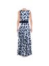 Kay Unger 100% Polyester Polka Dots Blue White Cocktail Dress Size 4 - photo 2