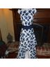 Kay Unger 100% Polyester Polka Dots Blue White Cocktail Dress Size 4 - photo 6