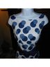 Kay Unger 100% Polyester Polka Dots Blue White Cocktail Dress Size 4 - photo 7