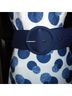 Kay Unger 100% Polyester Polka Dots Blue White Cocktail Dress Size 4 - photo 8