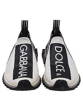Dolce & Gabbana Dolce &amp; Gabbana Sorrento Slip On Sneakers in White Cotton (view 2)