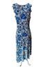 Steve Madden 96% Polyester 4% Elastane 100% Polyester 90% Polyester 10% Elastane 100% Polyester Floral Blue White Casual Dress Size M - photo 2