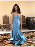 Jovani 100% Polyester Blue Cocktail Dress Size 6 - photo 4