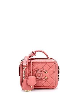 Chanel Filigree Vanity Case Quilted Caviar Small (view 1)