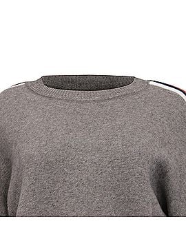 Isabel Marant Étoile Isabel Marant Kao Cropped Oversized Sweater in Grey Cotton (view 2)