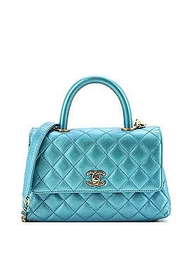 Chanel Coco Top Handle Bag Quilted Iridescent Caviar Mini (view 1)