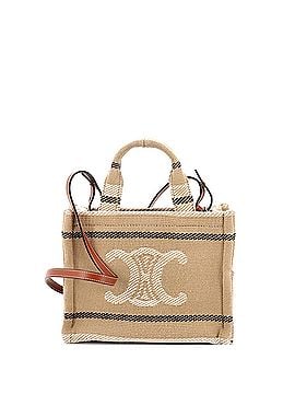 Céline Cabas Thais Tote Striped Jacquard Textile Small (view 1)