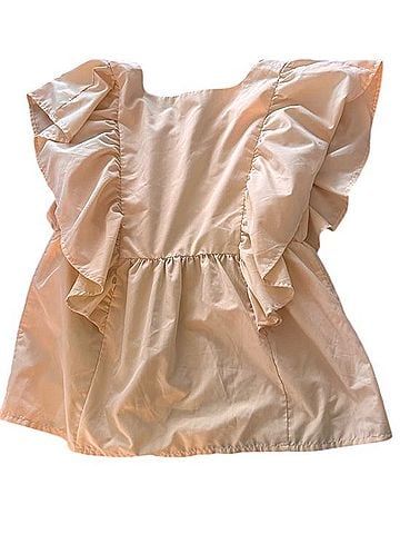 Motherhood Butter Yellow Flutter-Sleeve Top Blouse (view 2)