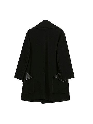 Burberry Black Wool Oversized Coat (view 2)