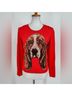 Michael Simon Red Tan Silk Pullover Sweater Size S - photo 4