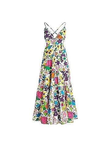 J.Crew Cotton-poplin button-up dress in Vibrant garden Casual Dress (view 1)