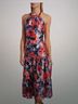 Milly Floral Red Blue Casual Dress Size 2 - photo 3