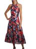 Milly Floral Red Blue Casual Dress Size 2 - photo 1