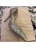 Badgley Mischka Silver Heels Size 8 1/2 - photo 3