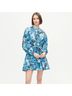 Rhode 100% Cotton Floral Blue White Casual Dress Size L - photo 4