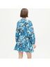 Rhode 100% Cotton Floral Blue White Casual Dress Size L - photo 8