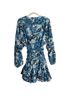 Rhode 100% Cotton Floral Blue White Casual Dress Size L - photo 2