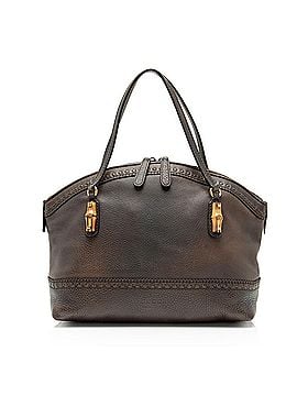 Gucci Gucci Calfskin Bamboo Laidback Crafty Dome Satchel (view 1)