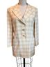 Escada Plaid Yellow White Blazer Size 10 - photo 1