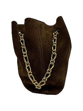 Nanushka Nanushka Chain Strap Tote Bag in Brown Suede (view 2)