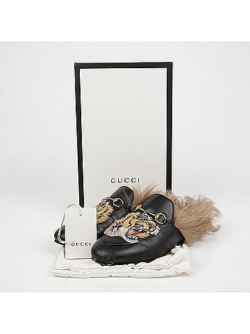 Gucci Tiger Patch Print Town Mule Loafers (view 1)