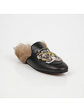 Gucci Tiger Patch Print Town Mule Loafers (view 2)