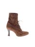 Anne Klein 100% Suede Brown Ankle Boots Size 8 - photo 1