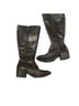 Born 100% Leather Plaid Solid Black Boots Size 7 - photo 4