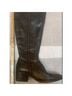 Born 100% Leather Plaid Solid Black Boots Size 7 - photo 10