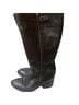 Born 100% Leather Plaid Solid Black Boots Size 7 - photo 5