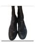Born 100% Leather Plaid Solid Black Boots Size 7 - photo 11
