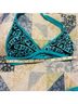 Volcom Stripes Blue Black Two Piece Swimsuit Size L - photo 5