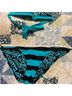 Volcom Stripes Blue Black Two Piece Swimsuit Size L - photo 6