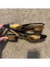 Veronica Beard 100% Leather Gold Black Heels Size 7 1/2 - photo 6
