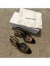 Veronica Beard 100% Leather Gold Black Heels Size 7 1/2 - photo 4