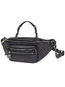 Chanel Chanel Coco Mark Body Bag Matelassé Waist Caviar Leather Black Women's (view 1)