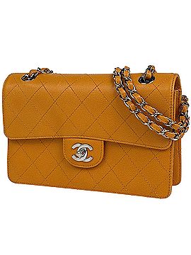 Chanel Chanel Coco Mark Chain Shoulder Bag, Matelassé Caviar Skin, Orange, Women's (view 1)