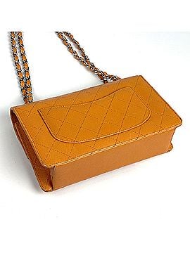 Chanel Chanel Coco Mark Chain Shoulder Bag, Matelassé Caviar Skin, Orange, Women's (view 2)