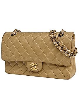 Chanel Chanel Matelassé Double Flap Chain Shoulder Bag, Coco Mark, Leather, Beige, A01112, Women's (view 1)
