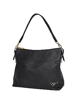 Prada Prada PRADA Logo Plate Shoulder Bag Leather Nero (Black) Women's (view 1)