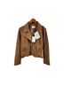 Sézane 100% Suede Brown Tan Blazer Size 12 - photo 2